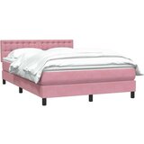Box Spring krevet s madracem ružičasti 140x220 cm baršun | shoptok.hr