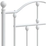 Metalni okvir za krevet s uzglavljem bijeli 183x213 cm | shoptok.hr