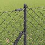  Stup za ogradu Siva 10 x 1,2 m (60 x 60 mm mrežica) Čelik i PVC | shoptok.hr