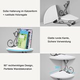 ALSONERBAY mačja kotna stenska polica s 4 policami | Shoptok.si