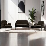 Atelier Del Sofa Garnitura namještaja za dnevni boravak, 3 dijela Aster, antracit Cijene