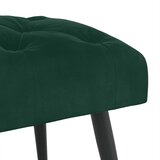  Klupa s gumbastim tkanjem Tamnozelena 80 x 40 x 46 cm Baršun | shoptok.hr