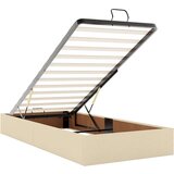 vidaXL Otomanski okvir kreveta s madracima krem 200x200cm od tkanine | shoptok.hr