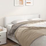  Uzglavlje s ušima bijelo 203x16x78/88 cm od umjetne kože | shoptok.hr