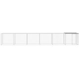 Kavez za kokoši s krovom svjetlosivi 603x98x90 cm čelični | shoptok.hr
