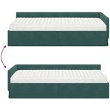  Kotni okvir postelje z matrico Drugo 2 pcs Zelena Žamet, (5000123210) | Shoptok.si