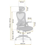  Elegantna uredska stolica modernog stila Sofotel Todden crna | shoptok.hr