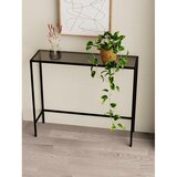 Hanah home komoda Lisa, 80 cm, crna / dimljeno staklo Cene