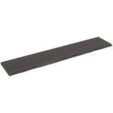 vidaXL Zidna polica tamnosmeđa 200x40x(2-4) cm od obrađene hrastovine Cijene