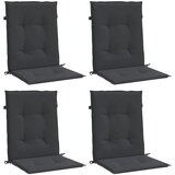  Jastuci za vrtne stolice 4 kom crni 100 x 50 x 3 cm od tkanine | shoptok.hr