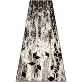 RugsX Preproge Tekač, Tekač GLOSS sodobni 409A 82 Kocka, 70x250 cm Črna | Shoptok.si