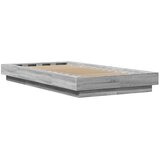  Okvir za krevet s LED svjetlima siva Sonoma 90 x 190 cm drveni | shoptok.hr