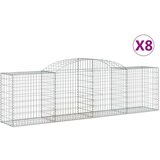  Lučne gabionske košare 8 kom 300x50x80/100 cm pocinčano željezo | shoptok.hr