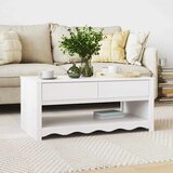  Kava Stol Drammen Bijelo 99 x 55 x 45 cm Čvrsto borovo drvo | shoptok.hr