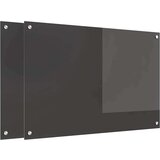 vidaXL Zaščita za kuhinjo 2 pcs Temno siva 90 x 60 cm kaljeno steklo | Shoptok.si