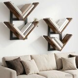  Floating polica za zid 2 kom. Dimljeni hrast 43 x 15 x 47 cm - Dimljeni hrast 2 | shoptok.hr