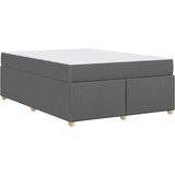  Krevetna konstrukcija Tamno siva 140 x 200 cm tkanina | shoptok.hr