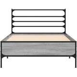  Okvir za krevet boja hrasta 100x200cm konstruirano drvo i metal | shoptok.hr