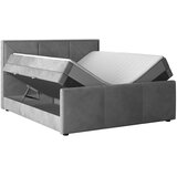 MID.YOU postelja boxspring 180 cm x 200 cm , leseni material svetlo siva | Shoptok.si