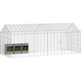  Kavez za zečeve Srebrno 200 x 78 x 78 cm Cinkani čelik | shoptok.hr