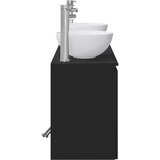  Set ormarića za kupaonicu 3 kom. Crna 49,5 x 35 x 63 cm | shoptok.hr