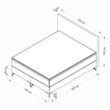 Hanah home bračni krevet dimple 150 x 200 black