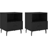 Maison Chic Dvo delni komplet Nočne omarice - Nočne mize črna 40x35x47,5 cm inženirski les, (21690645) | Shoptok.si