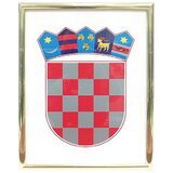 FOTEX Grb Republike Hrvatske metalni okvir srebrni, 21x30 cm | shoptok.hr