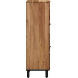  Highboard s policom Smeđa 40 x 33 x 110 cm Čvrsto drvo manga Slike