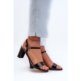 EVENTO Black Sandals with Heel Glindra | Shoptok.si