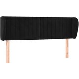 Maison Chic posteljno vzglavje - vzglavna omarica - nočna omarica z ušesi črno 147x23x78/88 cm žamet, (21710822) | Shoptok.si
