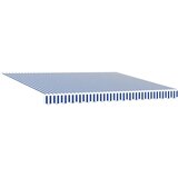  Skrovita tenda Plava i bijela 400 × 300 cm Poliester i aluminij | shoptok.hr