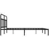 vidaXL Metalni okvir za krevet s uzglavljem crni 183x213 cm | shoptok.hr