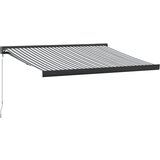vidaXL Tenda na uvlačenje antracit-bijela 3 5x2 5 m tkanina i aluminij | shoptok.hr