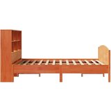 vidaXL Krevet s regalom za knjige bez madraca 120 x 190 cm od borovine | shoptok.hr