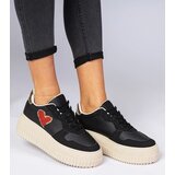 D/CEO marka niezdefiniowana Black women's sneakers with glittery heart Laira | Shoptok.si