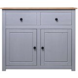 vidaXL komoda siva 93x40x80 cm trdna borovina Panama Range | Shoptok.si