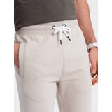 Ombre Men's sweatpants with unlined leg - light beige | Shoptok.si