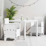  Vrtni set za objed 3 kom. Bijelo Polipropilen | shoptok.hr