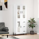 vidaXL Visoka komoda bijela 69 5x34x180 cm konstruirano drvo | shoptok.hr