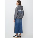 Pull&Bear Majica dimno modra / siva / bela | Shoptok.si