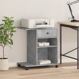  Stalak za pisač s kotačima betonska siva 60 x 40 x 68,5 cm | shoptok.hr