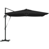  Cantilever Roma Parasol s LED-ima - Crna 286 x 285 x 270 cm Aluminij | shoptok.hr
