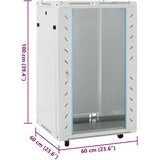  Komunikacijski ormarić 18U 19" IP20 sivi 60 x 60 x 100 cm | shoptok.hr