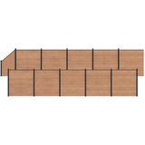 PANEL ograde 11 pcs WPC i aluminij Smeđa | shoptok.hr