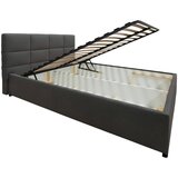 Hom`in OBLAZINJENA POSTELJA x , tekstil, leseni material siva | Shoptok.si