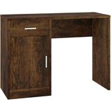 vidaXL Pisalna miza s predalom in omarico dim. hrast 100x40x73 cm les | Shoptok.si