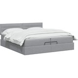  Krevet od pjene s madracem i LED-om Svjetlosiva 200 x 200 cm - Svjetlosiva 200 x 200 cm Dizajn linija | shoptok.hr