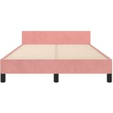  Okvir za krevet s uzglavljem ružičasti 120 x 190 cm baršunasti | shoptok.hr