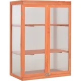 vidaXL Staklenik drveni 75 x 47 x 109 cm